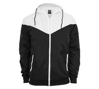 Urban Classics Men's Arrow Windrunner Jacke Jacket, (Blk/Wht), L