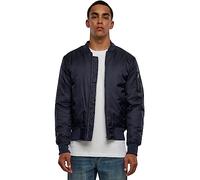 Urban Classics Men's Basic Bomber Jacket, Blue (Navy 155), XL