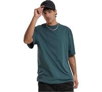 URBAN CLASSICS Men's Basic Crew Neck Tall Tee, Oversized Short Sleeves T-Shirt with Dropped Shoulders, 100% Jersey Cotton, in bottlegreen, L