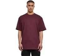 Urban Classics Men's Tall Tee Oversized Short Sleeves T-Shirt with Dropped Shoulders, 100% Jersey Cotton, Redwine, XL