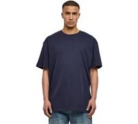 URBAN CLASSICS Men's Basic Oversized T-Shirt, Wide Cut, Long Tee, Short Sleeves Shirt with Crew Neck, 100% Jersey Cotton, in Midnightnavy, Size: L