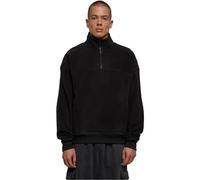 Urban Classics Men's Basic Polar Fleece Troyer Sweatshirt, Black, XL