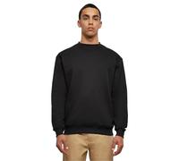Urban Classics Men's Basic Pullover Crew Neck Sweatshirt Available in 6 Colours Plain Crew Neck Sizes S to 5XL, black, XXL