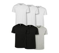 Urban Classics T-Shirt - Basic Pack of 6 White/White/White/Black/Black/Grey L