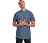 URBAN CLASSICS Stretch T-Shirt with Round Neckline, Basic Tee with Figure-Hugging Cut, Short-Sleeve Elastic Men's T-Shirt, Regular Fit, 100% Jersey Cotton, Colour: Vintageblue, Size: M