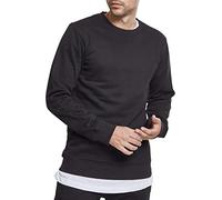 Urban Classics Men's Basic Terry Crew Sweatshirt, Black (Black 00007), XXL