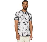 Urban Classics Men's Black Tie Dye Tee T-Shirt, White / Black, S, 1