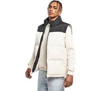 Urban Classics Men's Block Puffer Vest Jacket, Black/whitesand, M