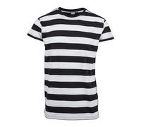 Urban Classics Men's Block Stripe Tee T-Shirt, Black/White, L