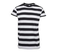 Urban Classics Men's Block Stripe Tee T Shirt, Multi-coloured (Black/White 00050), M UK