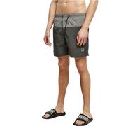 Urban Classics Men's Block Swim Shorts Trunks, Blackbird/Asphalt, XS