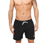 Urban Classics Men's Block Swim Shorts Trunks, Blk/Blk, XL