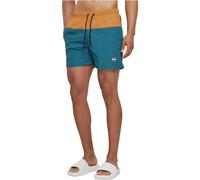 Urban Classics Mens Block Shorts Swim Trunks, Teal/Toffee, 5XL UK