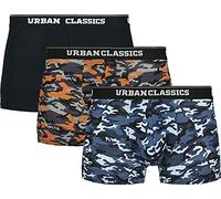 Urban Classics Men's Boxer Shorts 3-Pack Unterhosen Underwear, Blue Camo/Orange Camo/Black, S