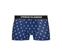Urban Classics Men's Boxer Shorts 5-Pack, Anchor AOP+blk+blk+cha+cha, S (Pack of 5)