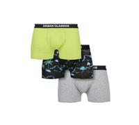 Urban Classics Men's Snowman Christmas Boxer Shorts 3 Pack Christmas Underwear for Men Sizes S - 5XL, Island Aop+Lime +Grey, S