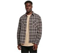 Urban Classics Men's Boxy Kane Check Shirt, Grey/Black, 3XL