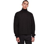 Urban Classics Men's Boxy Roll Neck Sweater Sweatshirt, Black, L