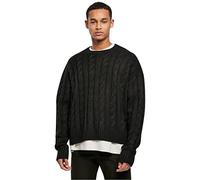 Urban Classics Men's Boxy Sweater Sweatshirt, Black, L