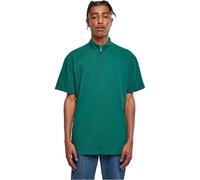 Urban Classics Men's Boxy Zip Pique Tee T-Shirt, Green, XS