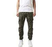 Urban Classics Men's Camo Cargo Jogging Pants Trouser, Olive Camo, 44 UK
