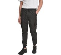Urban Classics Men's Cargo Nylon Track Pants Slacks, Black, XXL