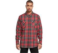 Urban Classics Men's Checked Roots Shirt, red/Black/White, L