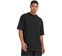 Urban Classics Men's Contrast Tall Tee T Shirt, Blk/Red, 4XL UK