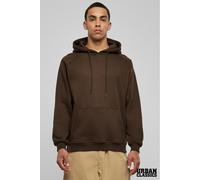 Urban Classics Men's Cotton Blend Kangaroo Pocket Drawcord Hoody in Brown | Size: Large Urban Classics Brown L