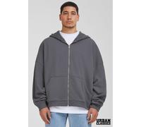 Urban Classics - Organic 90's Zip Darkshadow - Zipper - grey - XL - 65% Cotton, 35% Polyester,Sweat XL