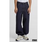 Urban Classics Men's Cotton Straight Leg Washed Denim Jeans in Dark Blue | Size: 36 Urban Classics Dark Blue 36