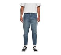 Urban Classics Men's Cropped Tapered Jeans, Middeep Blue, W34