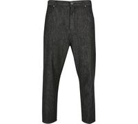 Urban Classics Men's Cropped Tapered Jeans Regular Fit Cropped Length Available in 2 UK Size 2 to 10, Real Black Washed, W38