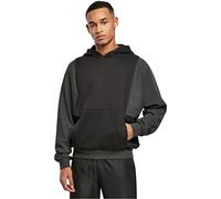 Urban Classics Men's Cut On Sleeve Hoody Sweatshirt, Black/Charcoal, L