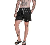 Urban Classics Men's Embroidery Swim Shorts, Black (Shark/Black/White 01700), M