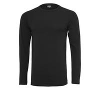 Urban Classics Men's Fitted Stretch L/S Tee Longsleeve T-Shirt, Black (Black 00007), M