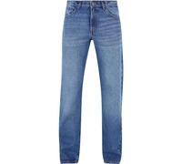 Urban Classics Men's Heavy Ounce Straight Fit Jeans Pants, New Mid Blue Washed,