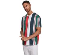 Urban Classics Men's Heavy Oversized Big AOP Stripe Tee T-Shirt, Multicolour (White/Navy 00392), Large
