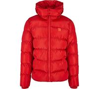 Urban Classics Men's Hooded Puffer Jacket Quilted Interior Red 3XL