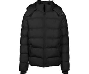 Urban Classics Men's Hooded Puffer Quilted Interior Padded Jacket with Elasticated Cuffs, High Neck Zipper, Removable Hoodie