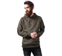 Urban Classics Men's Imitation Suede Hoodie Sports, Green (Olive 176), L