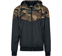 Urban Classics Mens Jacket's Pattern Arrow Windrunner, Blk/Woodcamo, M