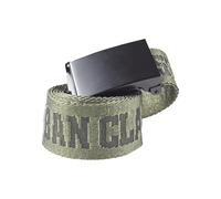 Urban Classics Men's Jaquard Logo Belt, Multicolour (blk/darkolive/blk 01427), 120 cm