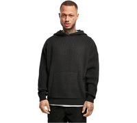 Urban Classics Men's Knitted Hoody Hooded Sweatshirt, Black, XXL