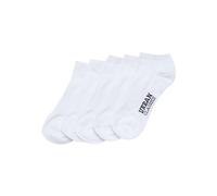 Urban Classics Men's Logo No Show Socks 5-Pack Ankle, White (White 00220), 2.5/5