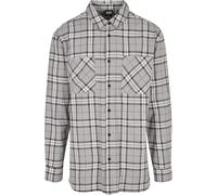 Urban Classics Oversized Check Long Sleeve Shirt Grey S Men