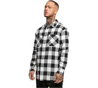 Urban Classics Long Oversized Checked Long Sleeve Shirt Grey M Men