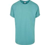 Urban Classics Men's Tb1561-Long Shaped Turnup Tee T-Shirt, Glass, XS