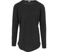 Urban Classics Men's Long Sleeve Shirt Shaped Fashion Long Sleeve Tee - Black, XL, Black, XL