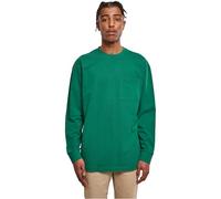 Urban Classics Men's Long Sleeve T-Shirt with Chest Pocket, Heavy Fabric, Heavy Oversized Pocket Long Sleeve Shirt, Sizes XS - 5XL, Green, XS